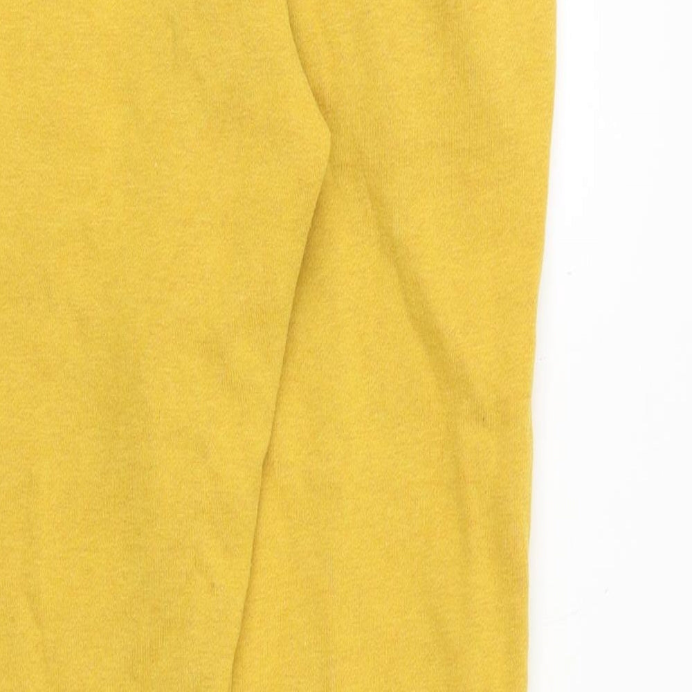 Superdry Womens Yellow Cotton Jogger Trousers Size 28 in Regular Drawstring