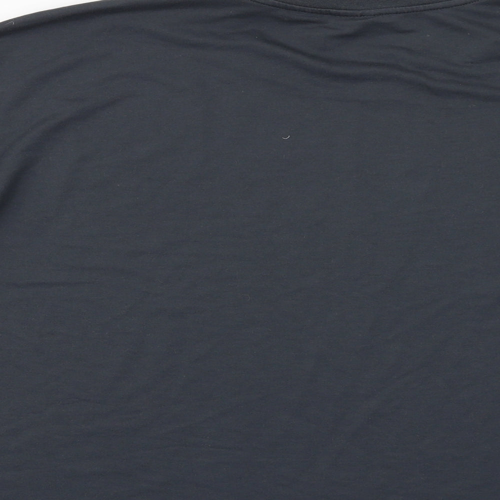 H&M Womens Grey Polyester Basic T-Shirt Size XL Round Neck