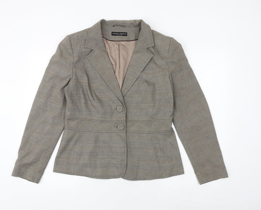 Dorothy Perkins Womens Brown Jacket Blazer Size 16 Button