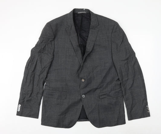 Boss Mens Grey Cotton Jacket Suit Jacket Size 44 Regular
