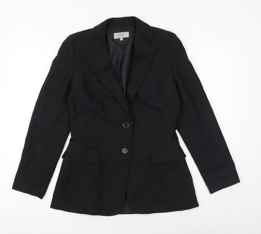 Marks and Spencer Womens Black Jacket Blazer Size 10 Button