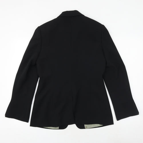 NEXT Womens Black Polyester Jacket Suit Jacket Size 12 Button