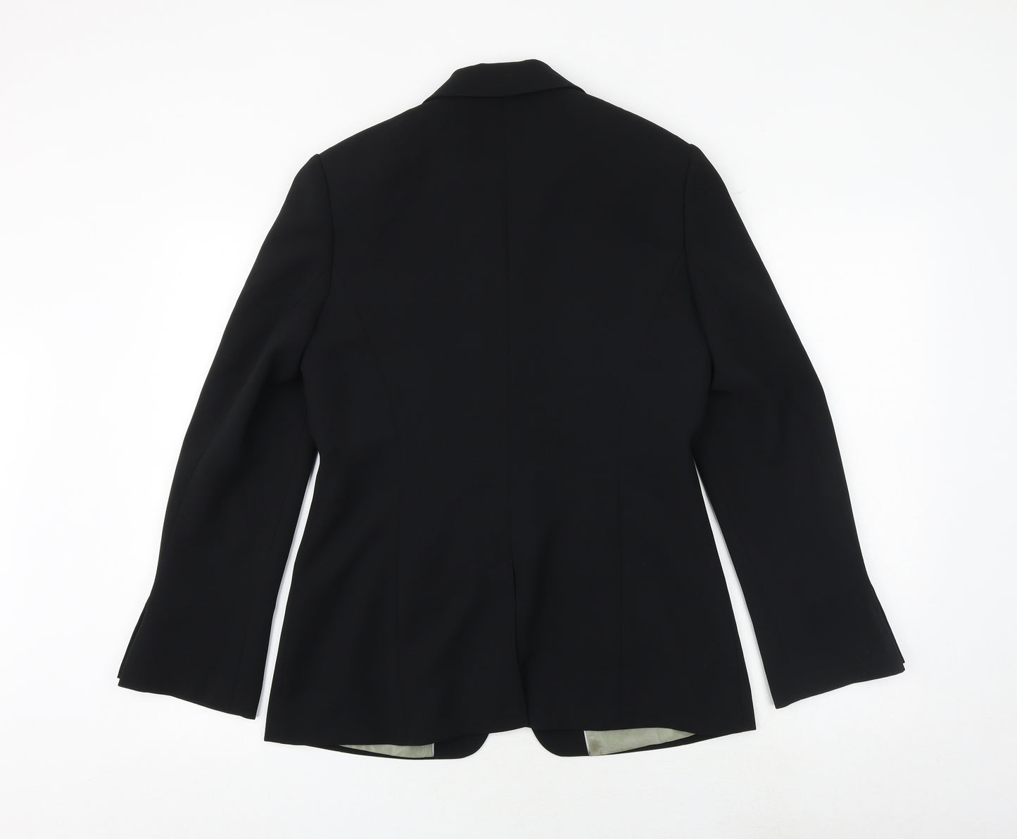 NEXT Womens Black Polyester Jacket Suit Jacket Size 12 Button