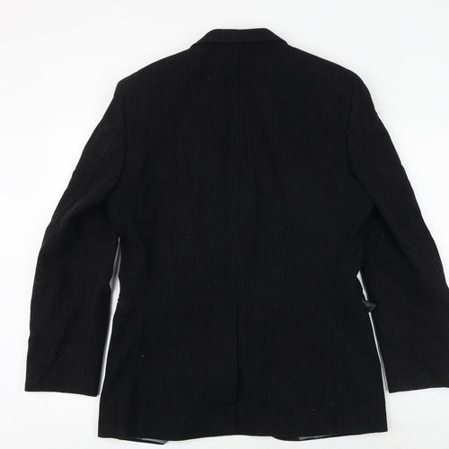Avenue Mens Black Wool Jacket Suit Jacket Size 38 Regular
