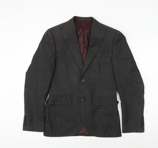 NEXT Mens Brown Polyester Jacket Blazer Size 36 Regular