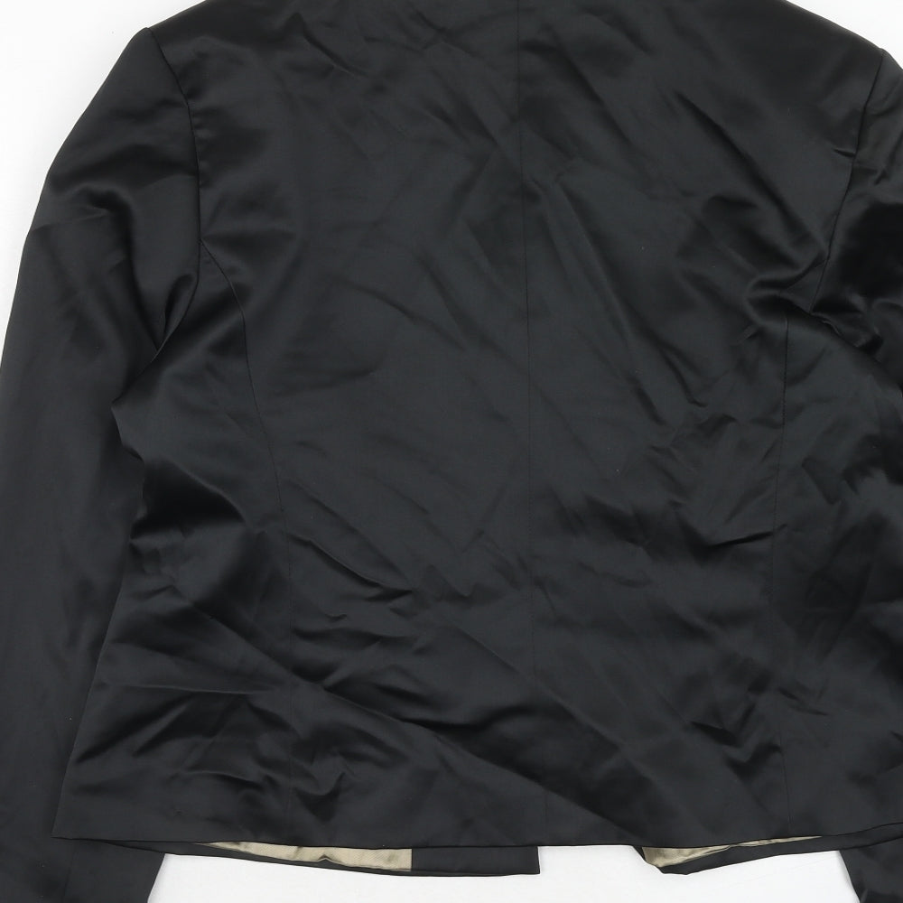 Wallis Womens Black Polyester Jacket Blazer Size 16