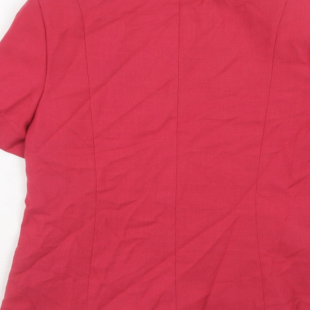 Paul Berman Womens Pink Jacket Blazer Size 10 Button