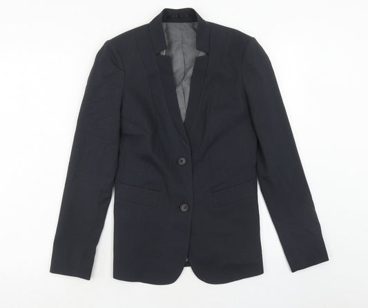 Icona Womens Blue Polyester Jacket Suit Jacket Size 6