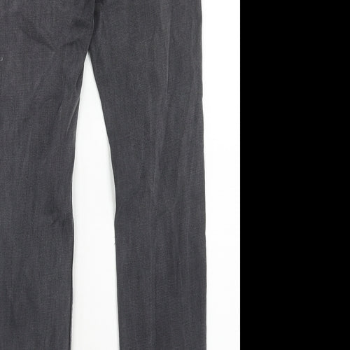 Hollister Mens Grey Cotton Skinny Jeans Size 28 in L30 in Regular Zip