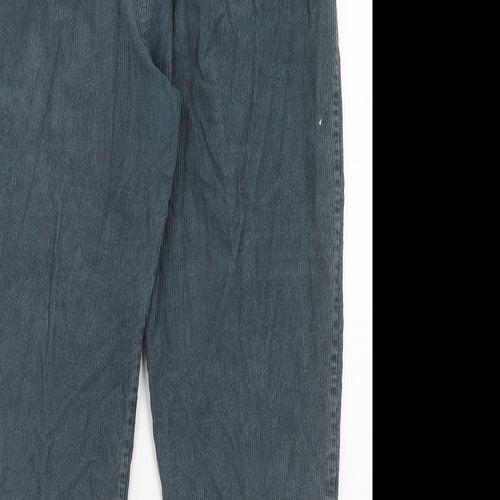 Minstral Womens Blue Cotton Trousers Size 16 Regular Zip