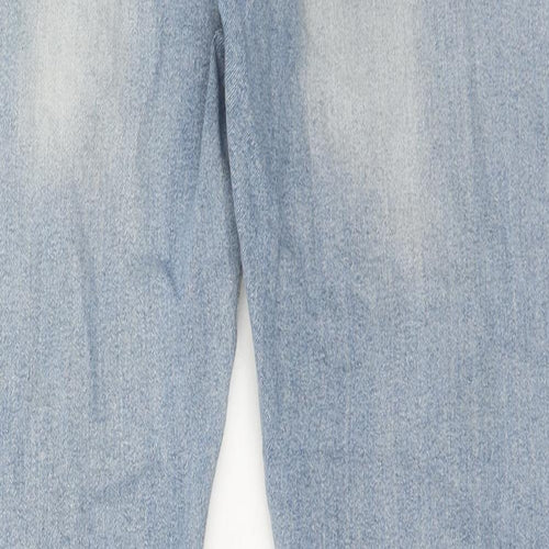 NEXT Mens Blue Cotton Straight Jeans Size 34 in L29 in Slim Zip