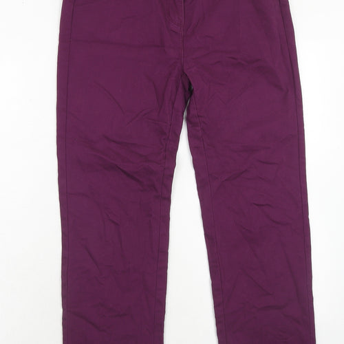 Bonmarché Womens Purple Cotton Straight Jeans Size 12 Regular Zip
