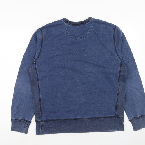 Gap Mens Blue Cotton Pullover Sweatshirt Size L