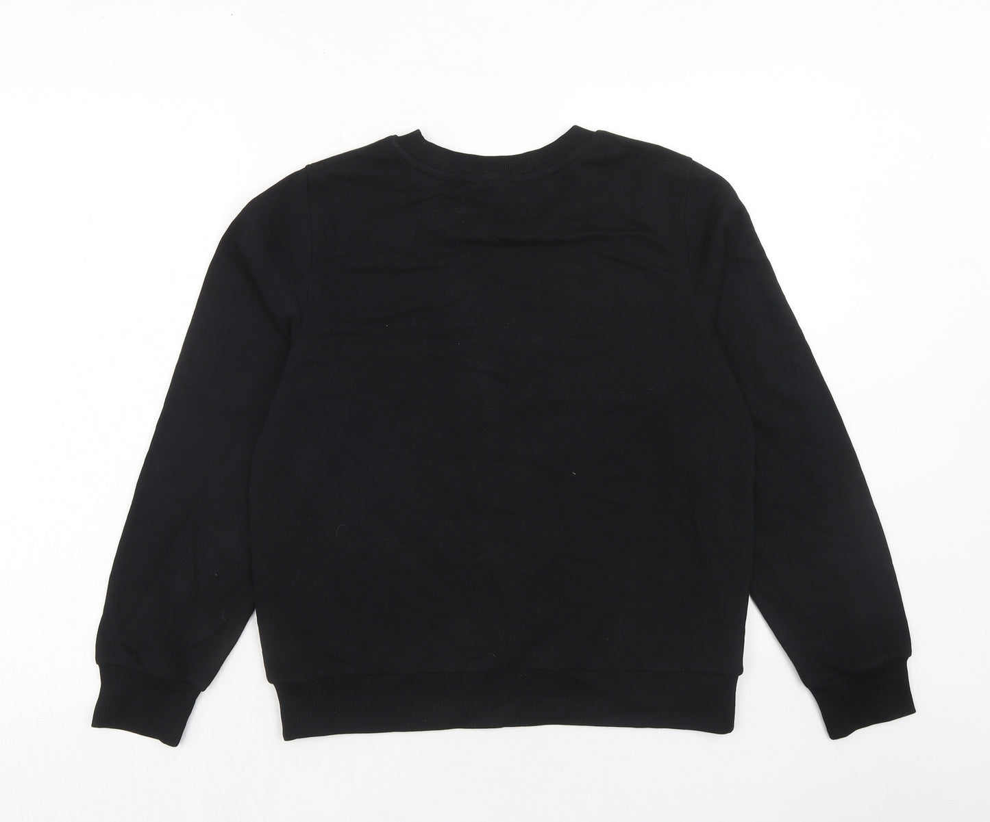 Marks and Spencer Womens Black Cotton Pullover Sweatshirt Size 12 Pullover - Cymru, Wales