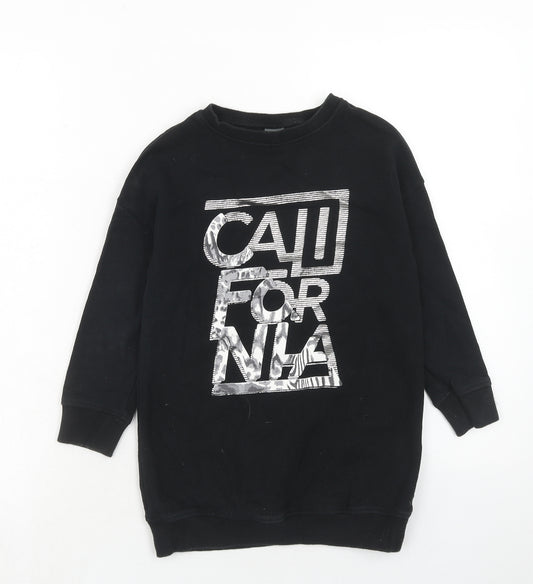 NEXT Girls Black Cotton Pullover Sweatshirt Size 10 Years Pullover - California