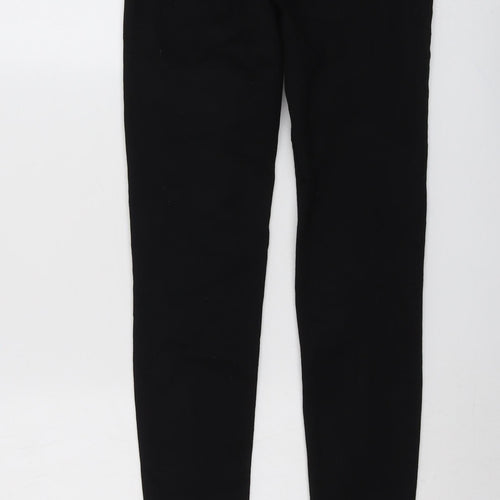 Zara Womens Black Cotton Skinny Jeans Size 10 L27 in Regular Button