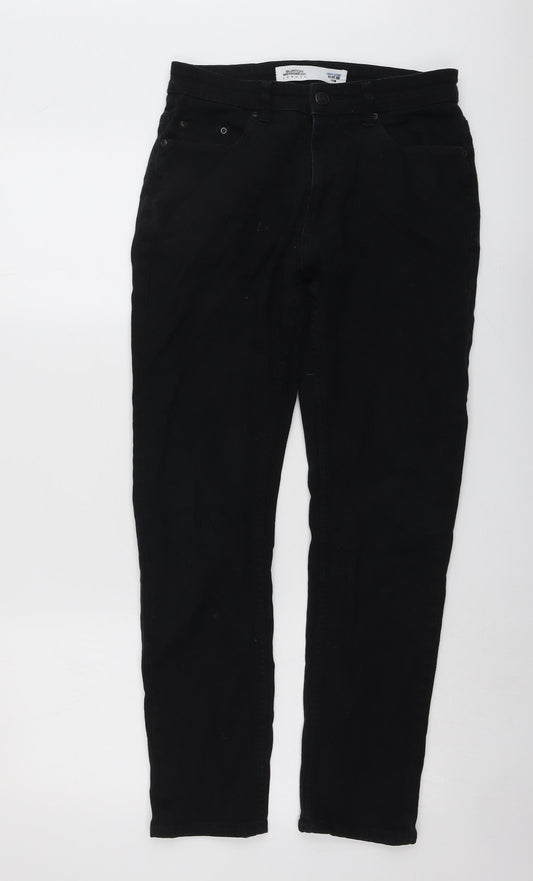 Burton Mens Black Cotton Skinny Jeans Size 28 in L28 in Slim Button