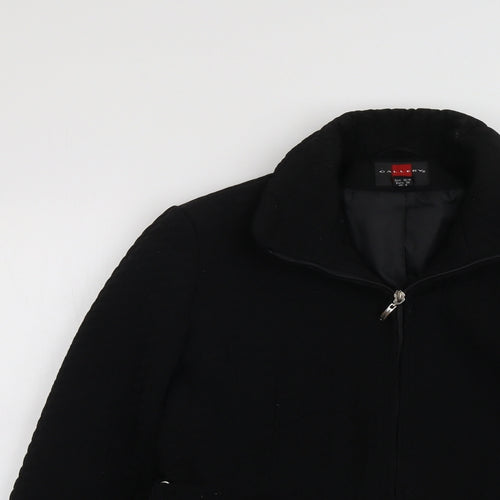 Gallery Womens Black Jacket Size 12 Zip
