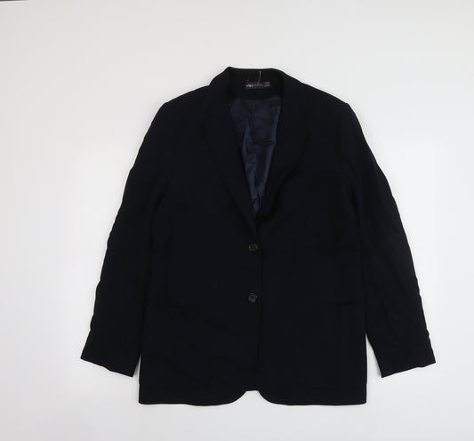 Marks and Spencer Womens Blue Polyester Jacket Suit Jacket Size 14