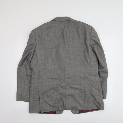 Brook Taverner Mens Grey Wool Jacket Suit Jacket Size 44 Regular