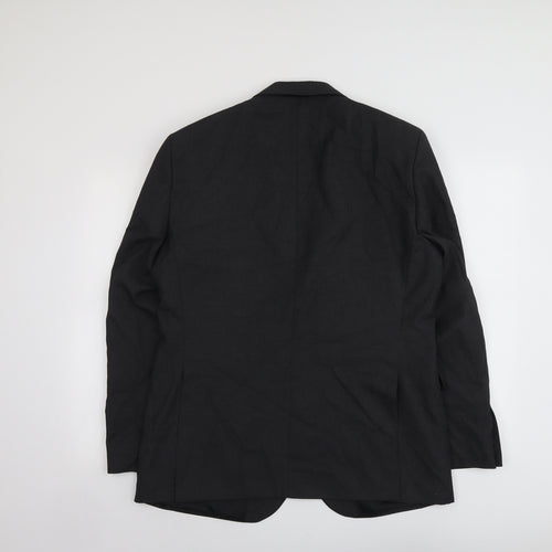 Moss Mens Grey Polyester Jacket Suit Jacket Size 42 Regular