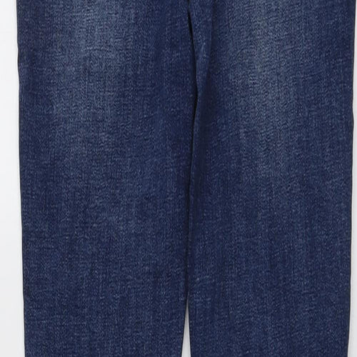 NEXT Womens Blue Cotton Skinny Jeans Size 10 L28 in Regular Button