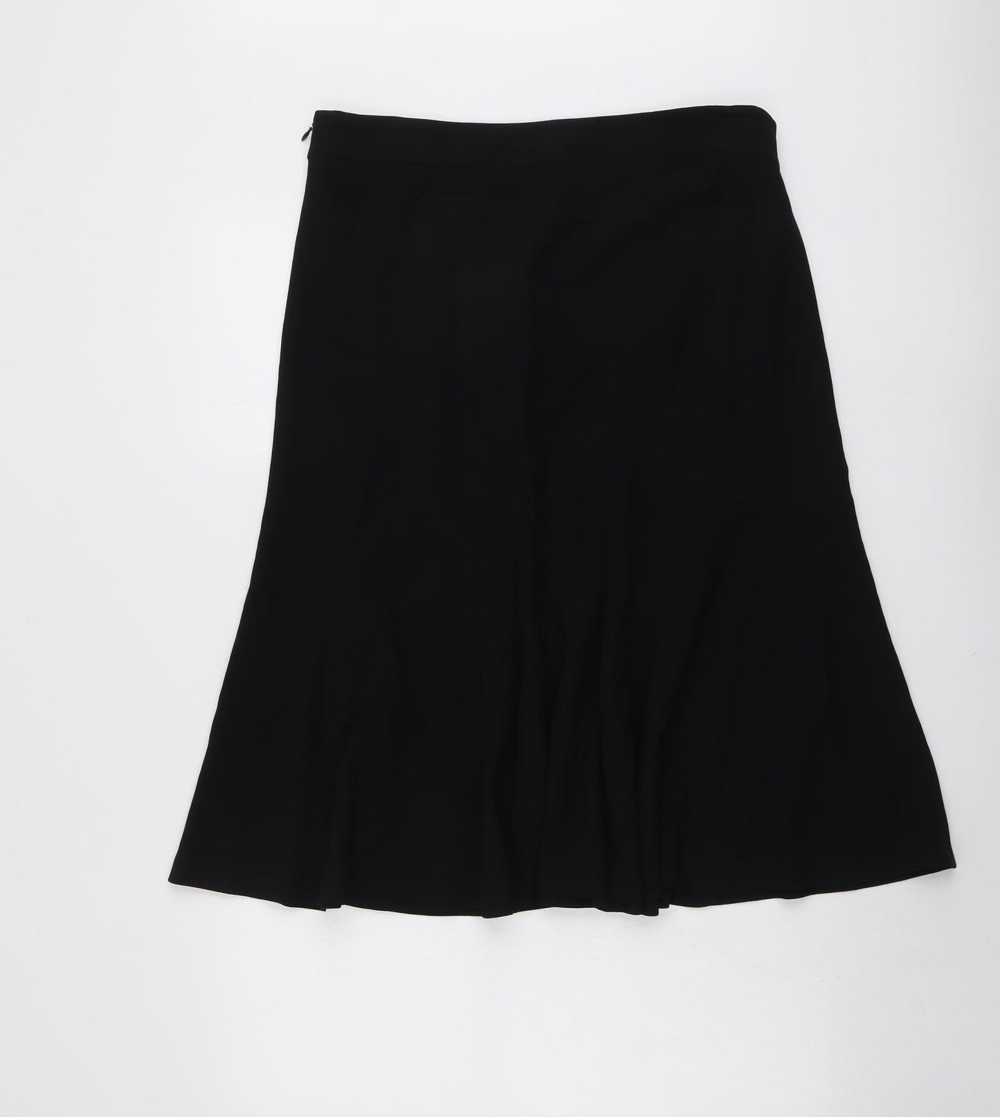 Jigsaw Womens Black Wool Swing Skirt Size 12 Zip