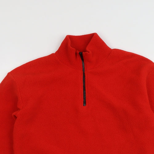 BDG Womens Red Polyester Pullover Sweatshirt Size S Zip