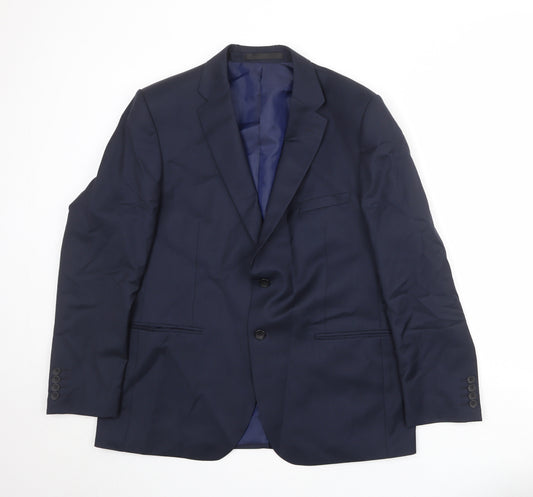Autograph Mens Blue Wool Jacket Suit Jacket Size 44 Regular