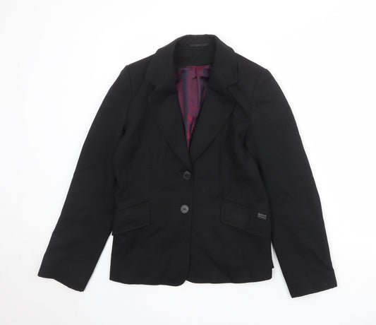 Evolution Womens Black Polyester Jacket Suit Jacket Size 10