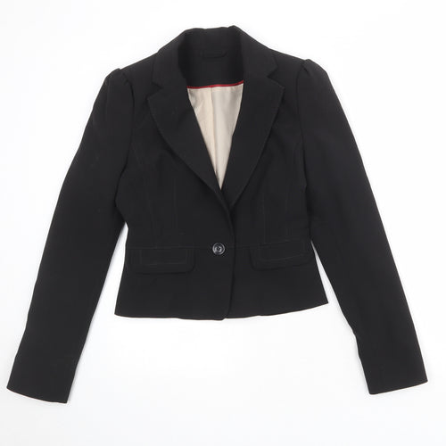 New Look Womens Black Polyester Jacket Suit Jacket Size 10