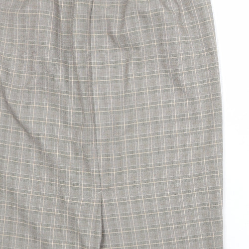 Bonmarché Womens Beige Plaid Polyester A-Line Skirt Size 16
