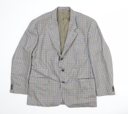 NEXT Mens Multicoloured Geometric Wool Jacket Blazer Size 42 Regular