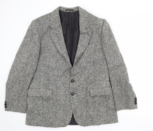 St Michael Mens Grey Wool Jacket Blazer Size 44 Regular