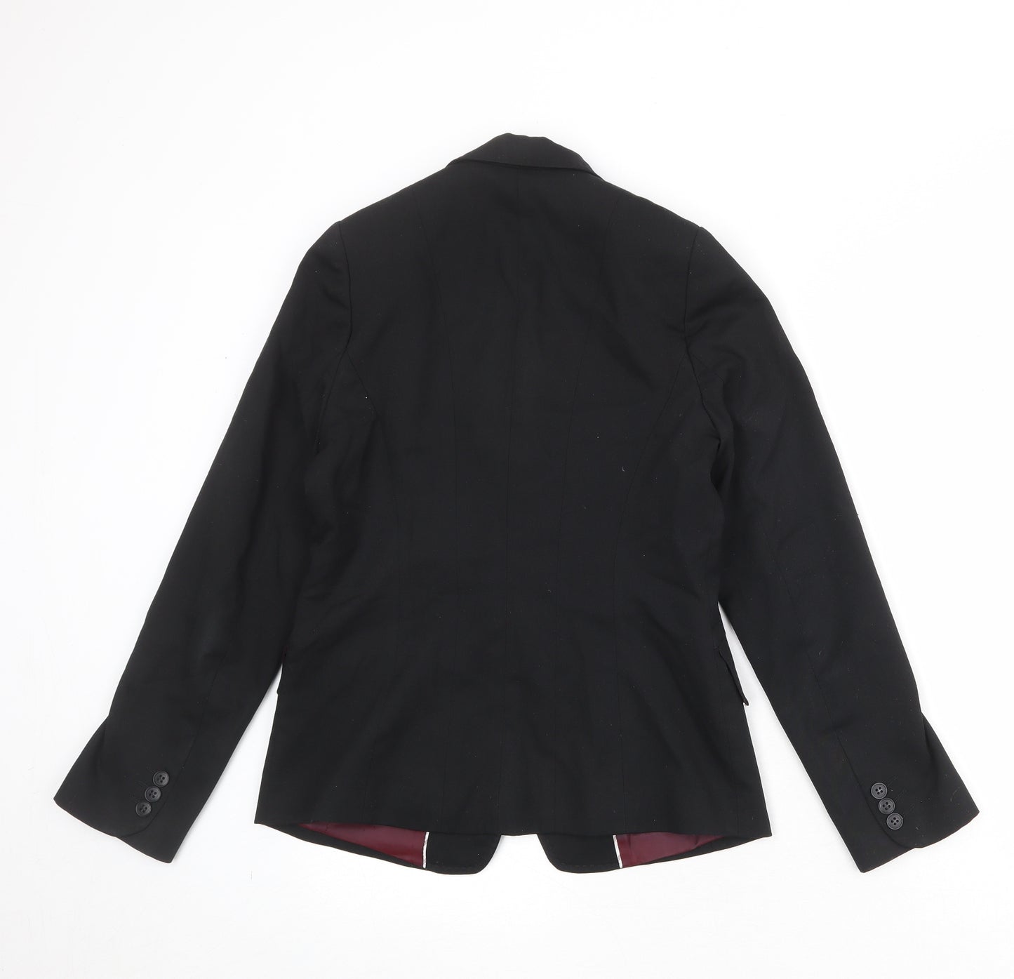 Evolution Womens Black Polyester Jacket Suit Jacket Size 8