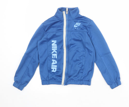 Nike Boys Blue Jacket Size 4-5 Years Zip