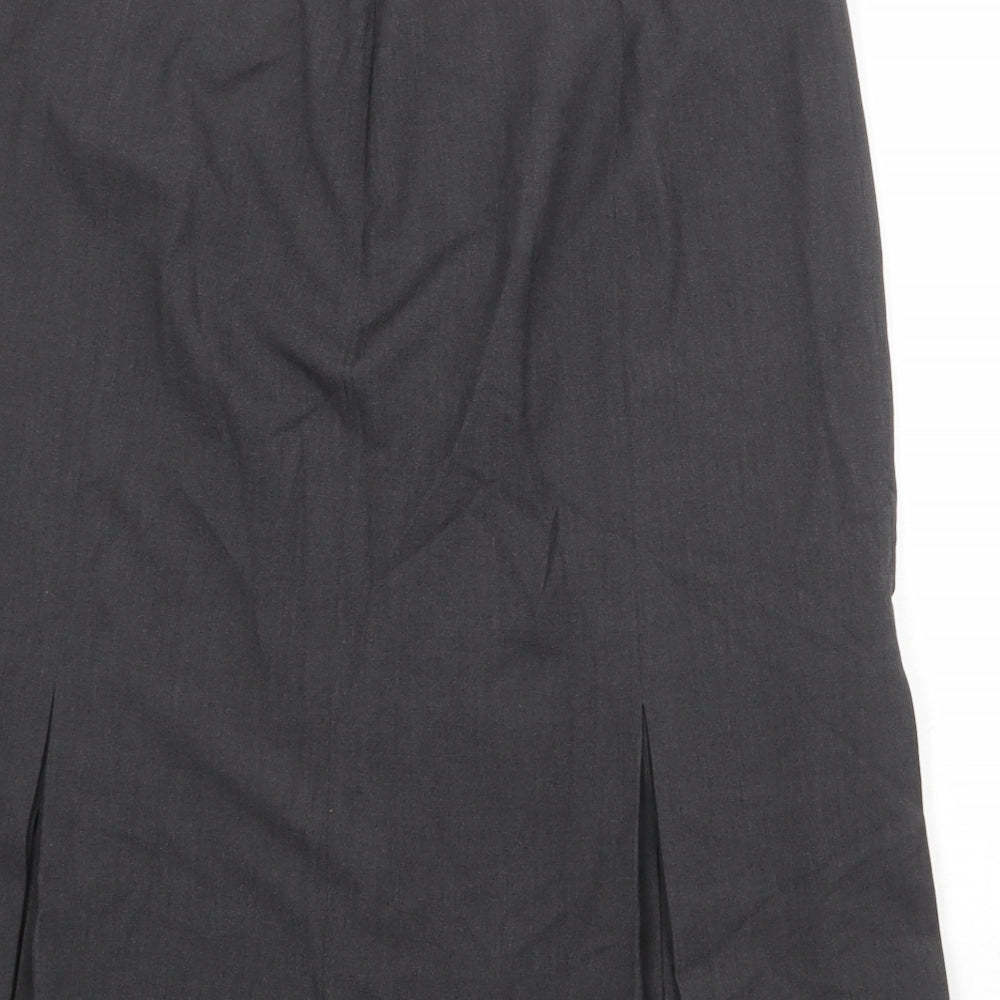 Gerry Weber Womens Grey Polyester A-Line Skirt Size 18 Zip