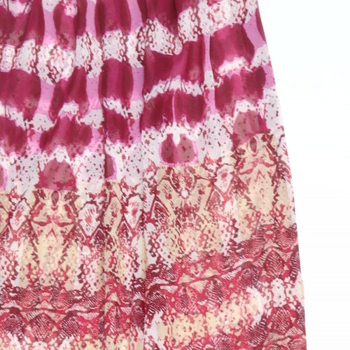 ASOS Womens Multicoloured Geometric Polyester Maxi Skirt Size 10 Tie