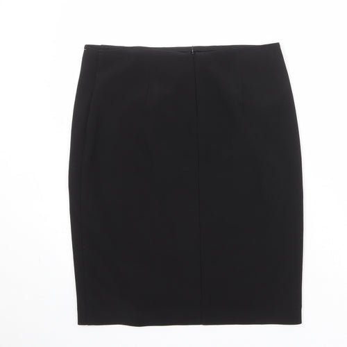 Frank Lyman Womens Black Polyester A-Line Skirt Size 10 Zip