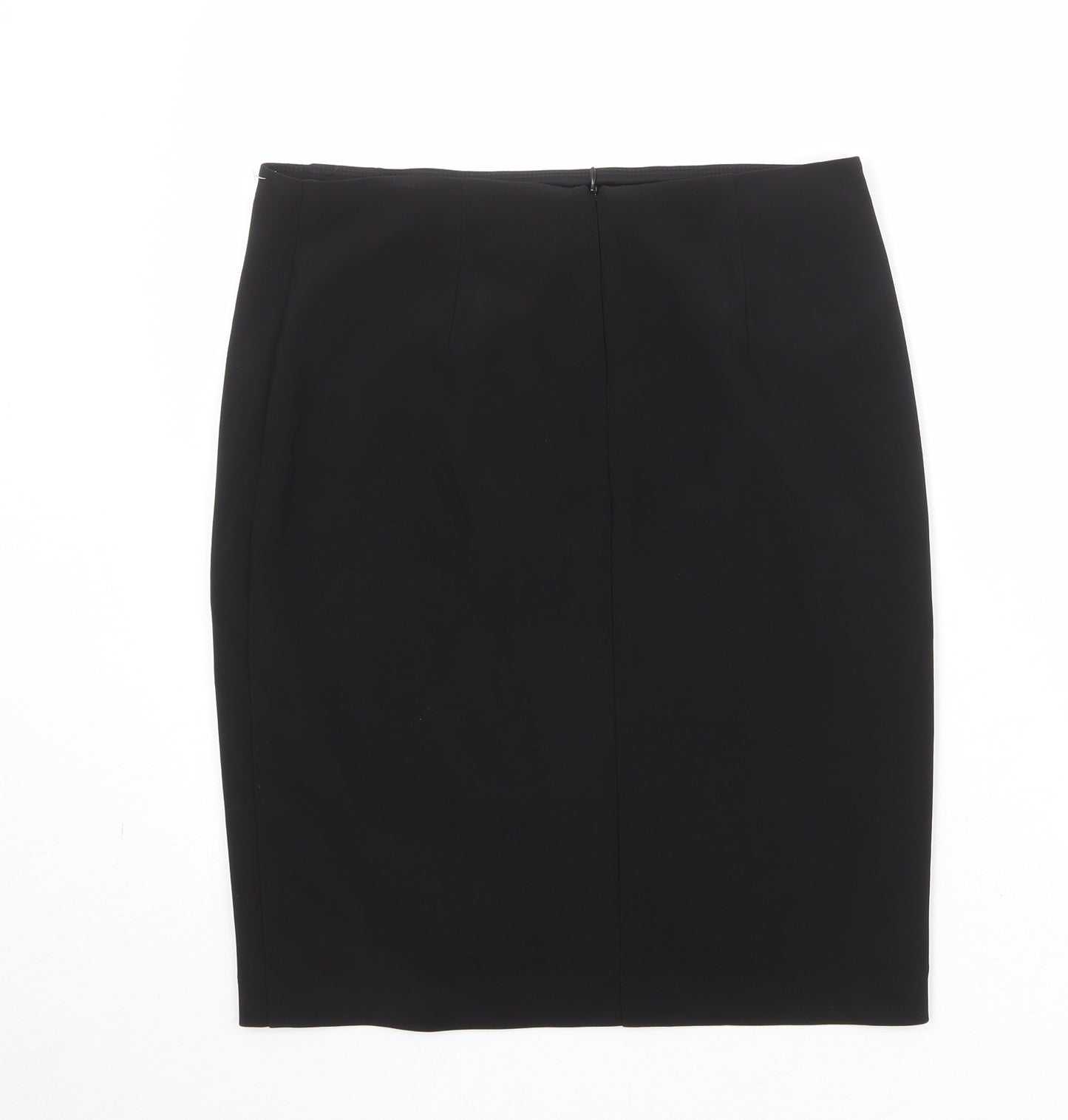 Frank Lyman Womens Black Polyester A-Line Skirt Size 10 Zip
