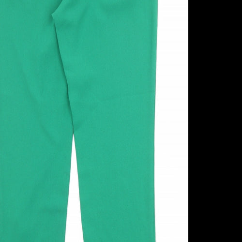 Glamorous Womens Green Polyester Chino Trousers Size M Regular Zip