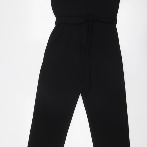 Mela London Womens Black Polyester Jumpsuit One-Piece Size 10 Zip - Crochet Detail