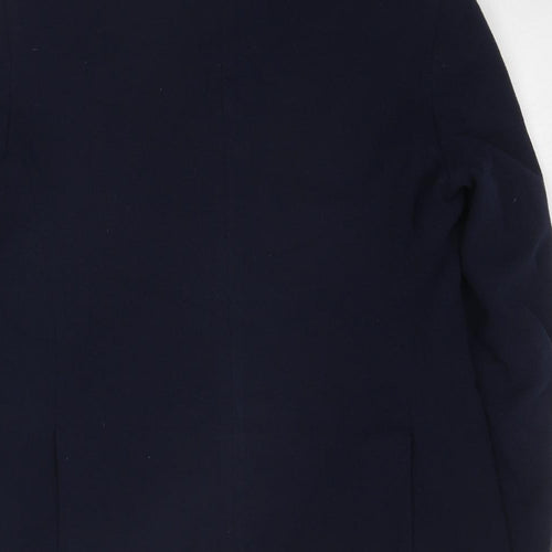 Libero Mens Blue Polyester Jacket Suit Jacket Size 36 Regular