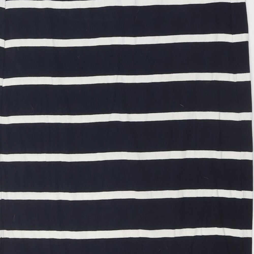 NEXT Womens Blue Striped Viscose A-Line Skirt Size 16