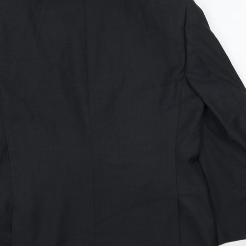 Karl Jackson Mens Grey Polyester Jacket Suit Jacket Size 42 Regular