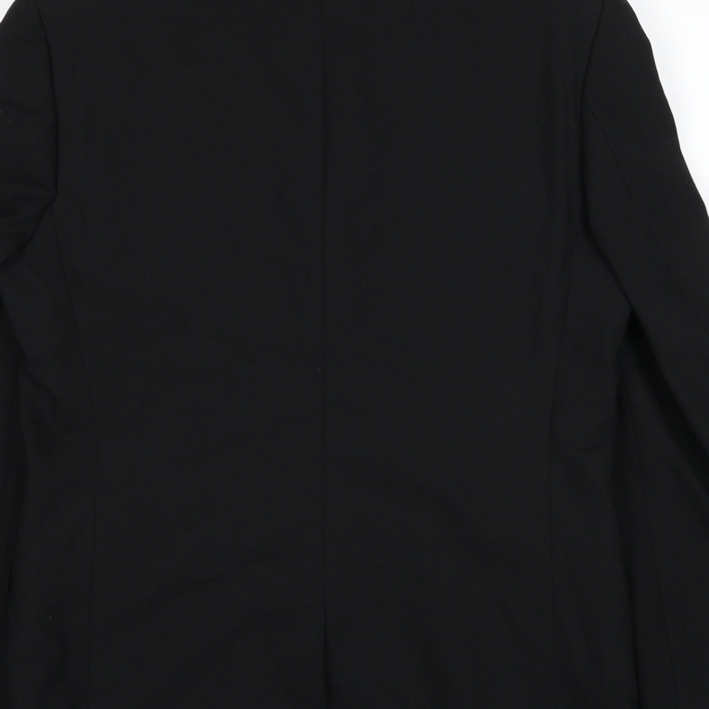 Burton Mens Black Polyester Tuxedo Suit Jacket Size 40 Regular