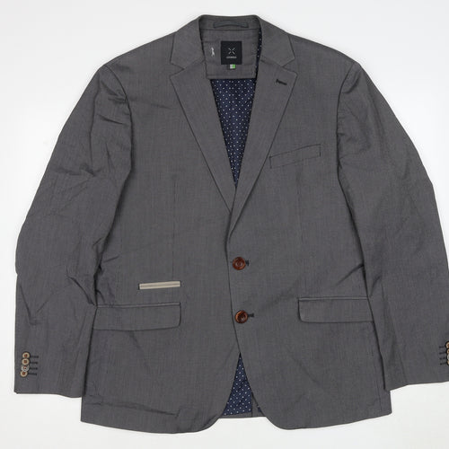 STONES Mens Grey Polyester Jacket Suit Jacket Size 42 Regular