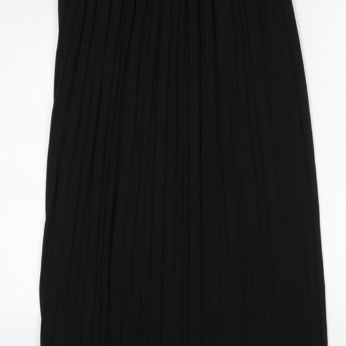 Boohoo Womens Black Polyester Pleated Skirt Size M