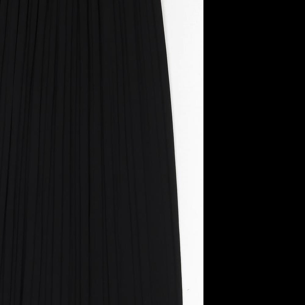 Boohoo Womens Black Polyester Pleated Skirt Size M