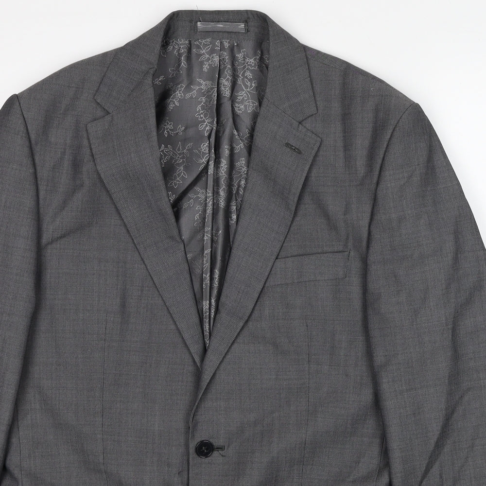 Pierre Cardin Mens Grey Wool Jacket Suit Jacket Size 38 Regular
